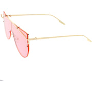 zeroUV Retro Futuristic Shield Mono Lens Color Tone Sunglasses C484 Glasses / Sunglasses