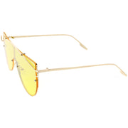 zeroUV Retro Futuristic Shield Mono Lens Color Tone Sunglasses C484 Glasses / Sunglasses