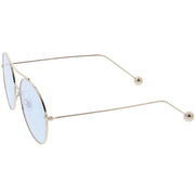 zeroUV Premium Oversize Color Oval Plat Lens Aviator Sunglasses C498 Sunglasses