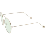 zeroUV Premium Oversize Color Oval Plat Lens Aviator Sunglasses C498 Sunglasses