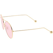 zeroUV Premium Oversize Color Oval Plat Lens Aviator Sunglasses C498 Sunglasses