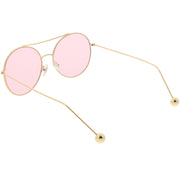 zeroUV Premium Oversize Color Oval Plat Lens Aviator Sunglasses C498 Sunglasses