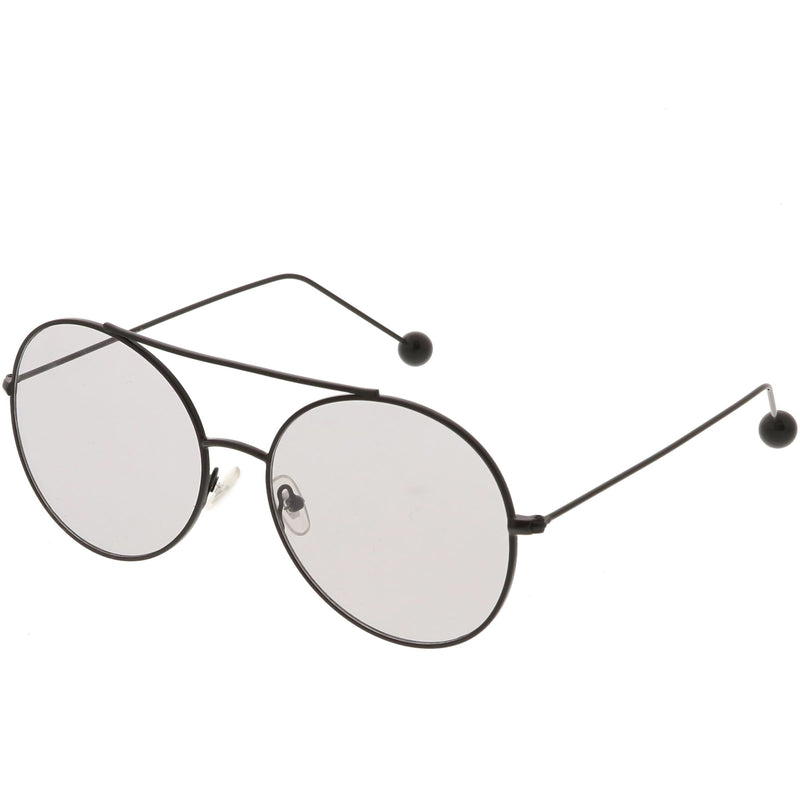 zeroUV Premium Oversize Color Oval Plat Lens Aviator Sunglasses C498 Sunglasses