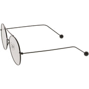 zeroUV Premium Oversize Color Oval Plat Lens Aviator Sunglasses C498 Sunglasses