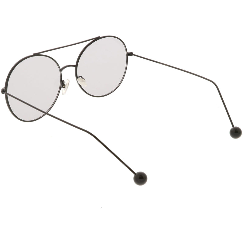 zeroUV Premium Oversize Color Oval Plat Lens Aviator Sunglasses C498 Sunglasses