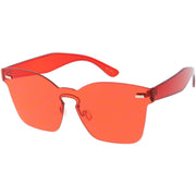 zeroUV Oversize Retro Modern Mono Futuristic Color Tone Lens Horn Rimmed Sunglasses C505 Sunglasses