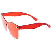 zeroUV Oversize Retro Modern Mono Futuristic Color Tone Lens Horn Rimmed Sunglasses C505 Sunglasses