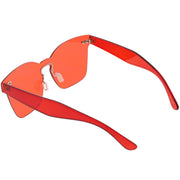 zeroUV Oversize Retro Modern Mono Futuristic Color Tone Lens Horn Rimmed Sunglasses C505 Sunglasses