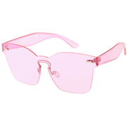 zeroUV Oversize Retro Modern Mono Futuristic Color Tone Lens Horn Rimmed Sunglasses C505 Sunglasses