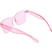 zeroUV Oversize Retro Modern Mono Futuristic Color Tone Lens Horn Rimmed Sunglasses C505 Sunglasses