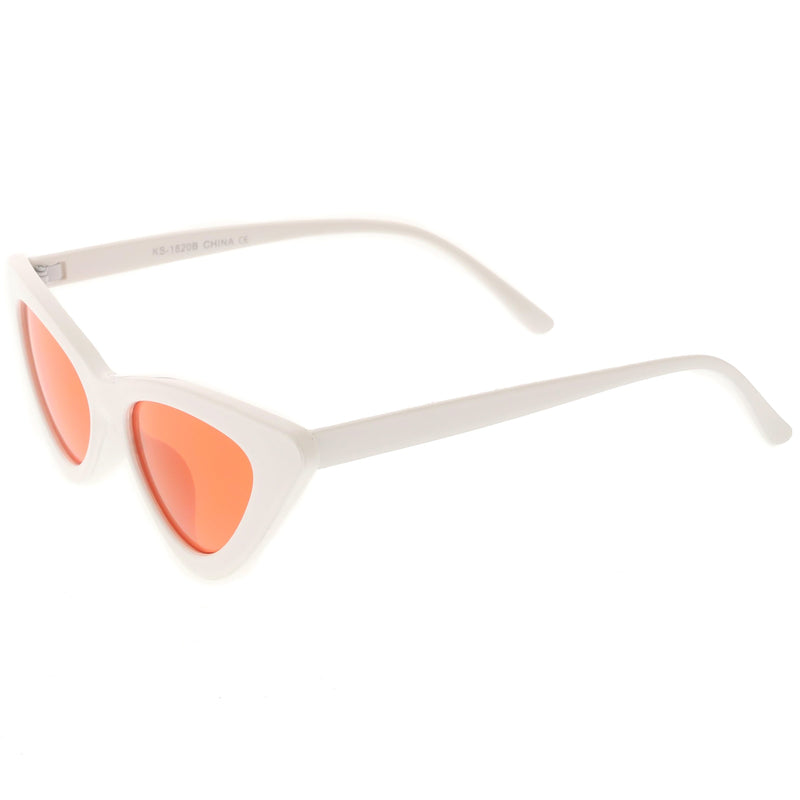 zeroUV Women's Retro Side Angle Cat Eye Color Lens Sunglasses C510 Sunglasses