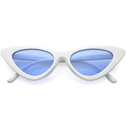 zeroUV Women's Retro Side Angle Cat Eye Color Lens Sunglasses C510 Sunglasses