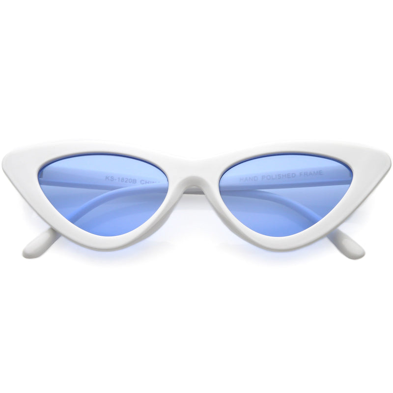 zeroUV Women's Retro Side Angle Cat Eye Color Lens Sunglasses C510 Sunglasses