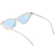 zeroUV Women's Retro Side Angle Cat Eye Color Lens Sunglasses C510 Sunglasses