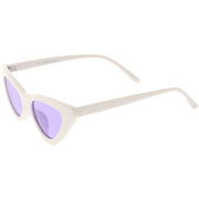 zeroUV Women's Retro Side Angle Cat Eye Color Lens Sunglasses C510 Sunglasses