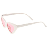 zeroUV Women's Retro Side Angle Cat Eye Color Lens Sunglasses C510 Sunglasses