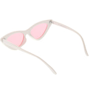 zeroUV Women's Retro Side Angle Cat Eye Color Lens Sunglasses C510 Sunglasses