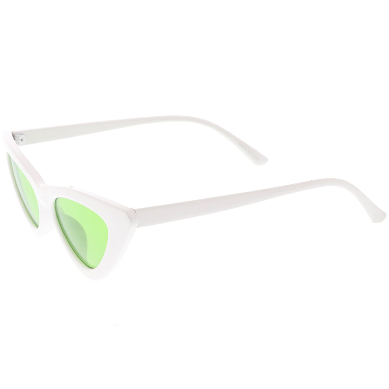 zeroUV Women's Retro Side Angle Cat Eye Color Lens Sunglasses C510 Sunglasses