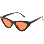 zeroUV Women's Retro Flat Angle Colored Lens Black Frame Sunglasses C511 Sunglasses