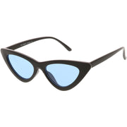zeroUV Women's Retro Flat Angle Colored Lens Black Frame Sunglasses C511 Sunglasses