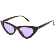 zeroUV Women's Retro Flat Angle Colored Lens Black Frame Sunglasses C511 Sunglasses