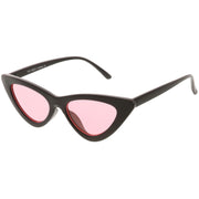 zeroUV Women's Retro Flat Angle Colored Lens Black Frame Sunglasses C511 Sunglasses