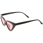 zeroUV Women's Retro Flat Angle Colored Lens Black Frame Sunglasses C511 Sunglasses