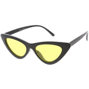 zeroUV Women's Retro Flat Angle Colored Lens Black Frame Sunglasses C511 Sunglasses
