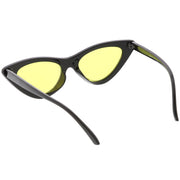 zeroUV Women's Retro Flat Angle Colored Lens Black Frame Sunglasses C511 Sunglasses