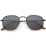 zeroUV Retro Dapper Indie Modern Flat Geometric Lens Sunglasses C518 Sunglasses