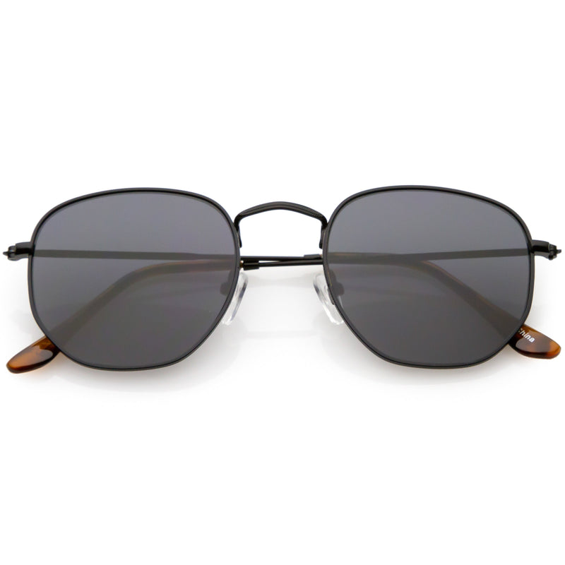 zeroUV Retro Dapper Indie Modern Flat Geometric Lens Sunglasses C518 Sunglasses