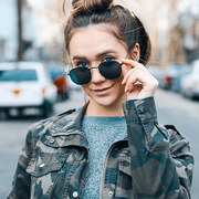 zeroUV Retro Dapper Indie Modern Flat Geometric Lens Sunglasses C518 Sunglasses