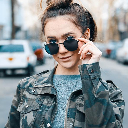 zeroUV Retro Dapper Indie Modern Flat Geometric Lens Sunglasses C518 Sunglasses