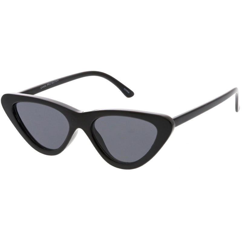 zeroUV Small Retro Slim Flat Lens Cat Eye Sunglasses - C520 Sunglasses