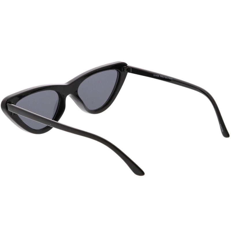 zeroUV Small Retro Slim Flat Lens Cat Eye Sunglasses - C520 Sunglasses