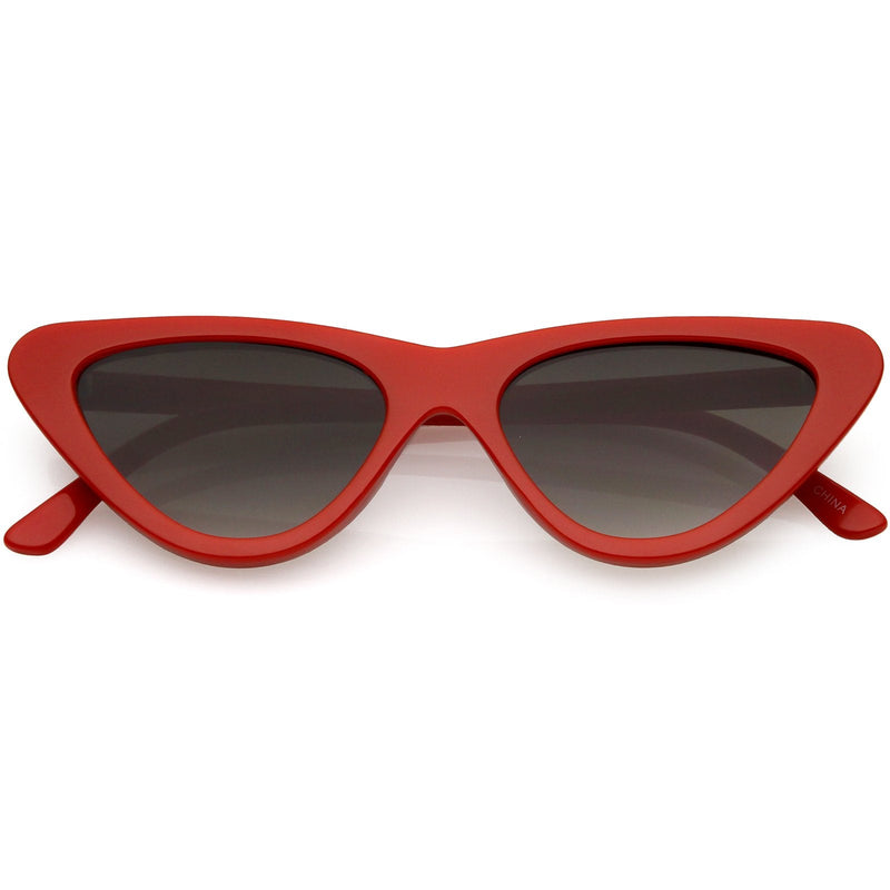 zeroUV Small Retro Slim Flat Lens Cat Eye Sunglasses - C520 Sunglasses
