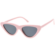 zeroUV Small Retro Slim Flat Lens Cat Eye Sunglasses - C520 Sunglasses
