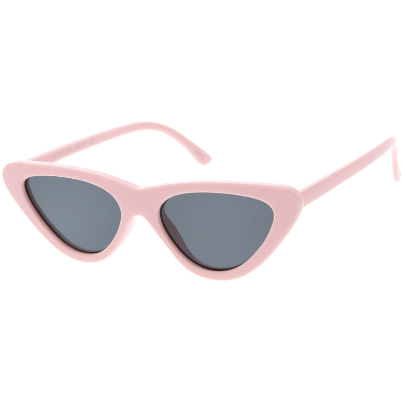 zeroUV Small Retro Slim Flat Lens Cat Eye Sunglasses - C520 Sunglasses