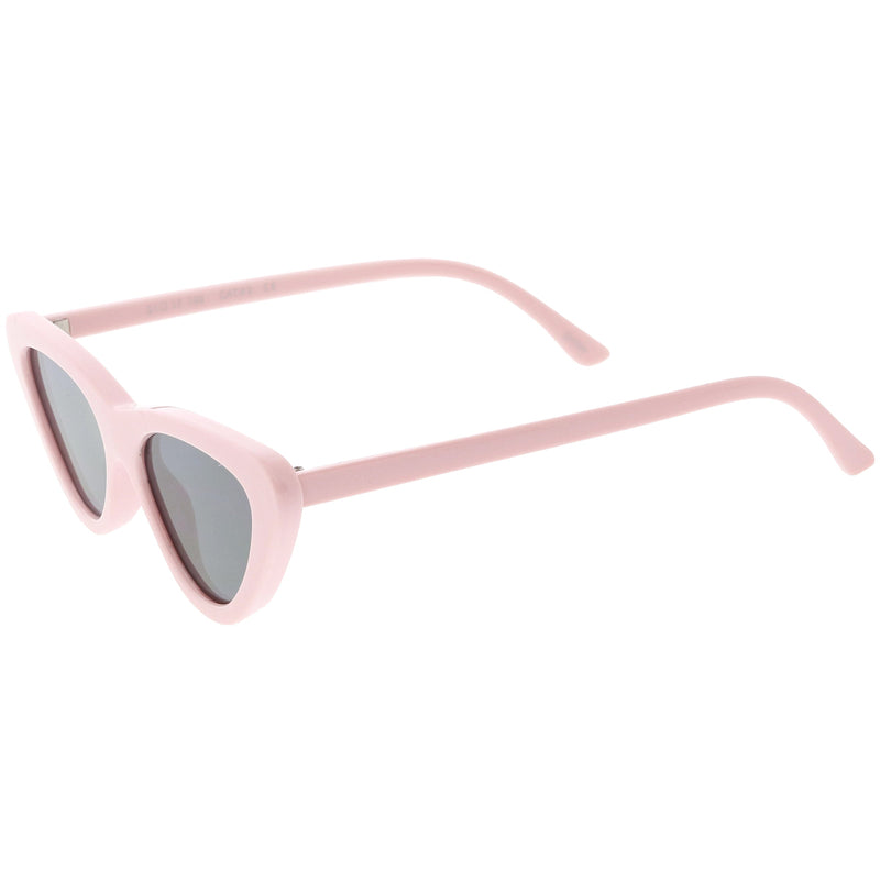 zeroUV Small Retro Slim Flat Lens Cat Eye Sunglasses - C520 Sunglasses