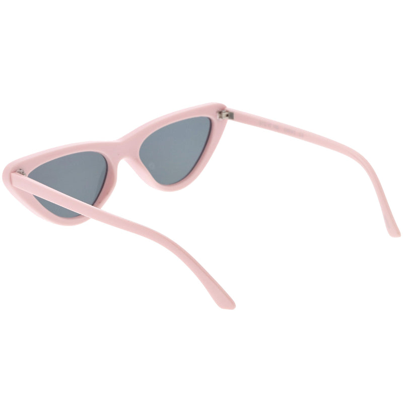 zeroUV Small Retro Slim Flat Lens Cat Eye Sunglasses - C520 Sunglasses