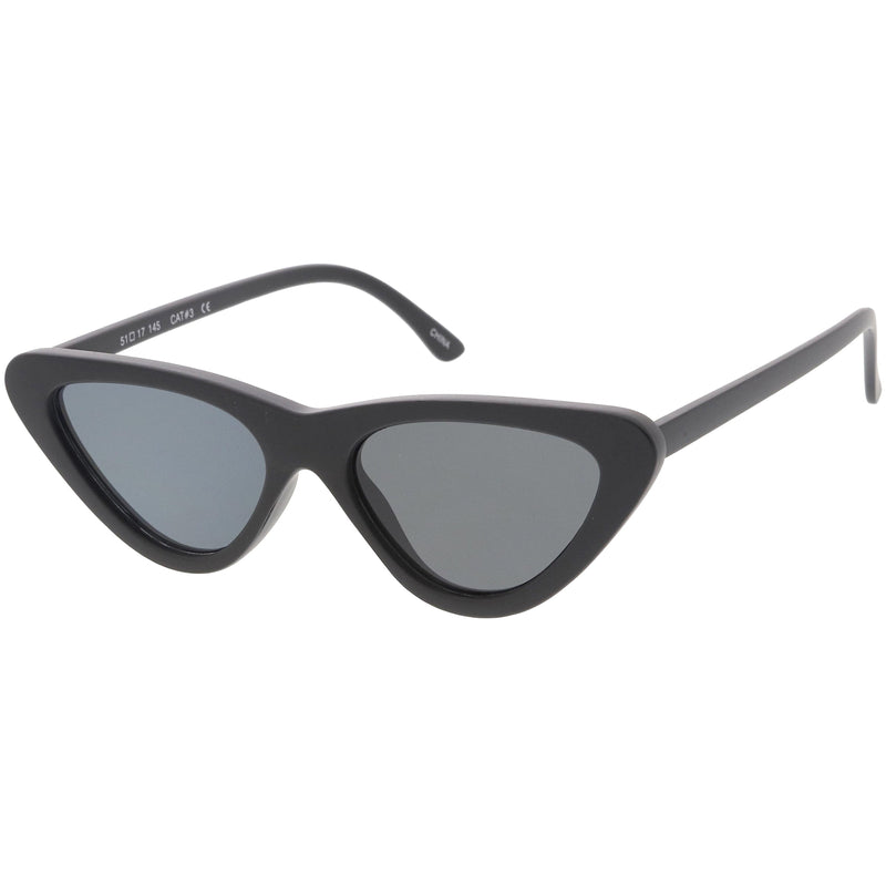zeroUV Small Retro Slim Flat Lens Cat Eye Sunglasses - C520 Sunglasses