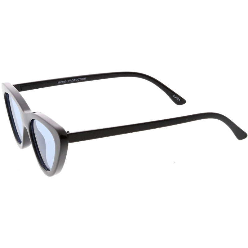 zeroUV Retro 1990's Narrow Color Tone Flat Lens Cat Eye Sunglasses C522 Sunglasses