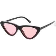 zeroUV Retro 1990's Narrow Color Tone Flat Lens Cat Eye Sunglasses C522 Sunglasses