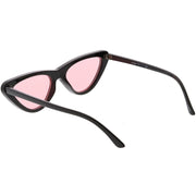 zeroUV Retro 1990's Narrow Color Tone Flat Lens Cat Eye Sunglasses C522 Sunglasses