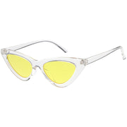 zeroUV Women's Retro 1990's Narrow Flat Color Tone Lens Cat Eye Sunglasses C524 Sunglasses