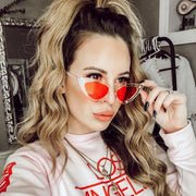 zeroUV Women's Retro 1990's Narrow Flat Color Tone Lens Cat Eye Sunglasses C524 Sunglasses