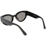 zeroUV Bold Retro Fashion Oval Mirrored Flat Lens Sunglasses C544