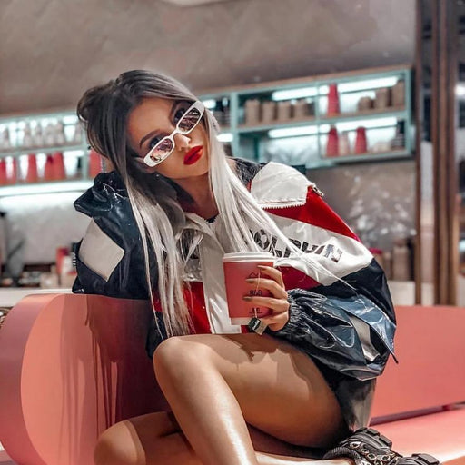 zeroUV Retro 1990's Thin Rectangular Mirrored Lens Sunglasses C548 Sunglasses