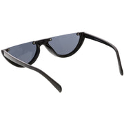 zeroUV Retro 90's Flat Top Moon Shape Cat Eye Sunglasses C569 Sunglasses
