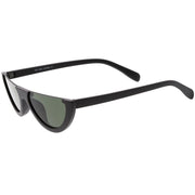 zeroUV Retro 90's Flat Top Moon Shape Cat Eye Sunglasses C569 Sunglasses